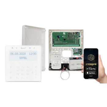 ZESTAW ALARMOWY SATEL INTEGRA 128 + INT-KSG2R-W + OPU-3P + AWT682 + 17Ah + INT-GSM LTE